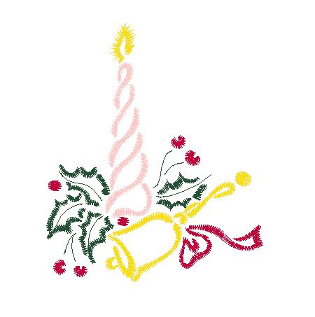 Christmas Bells and Candles [4x4] 10863 Machine Embroidery Designs