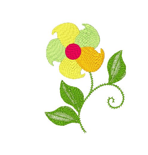 Jacobean Patchwork Flowers [4x4] 11245 Machine Embroidery Designs