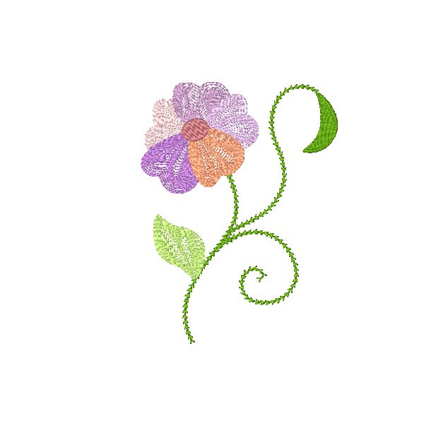 Jacobean Patchwork Flowers [4x4] 11245 Machine Embroidery Designs