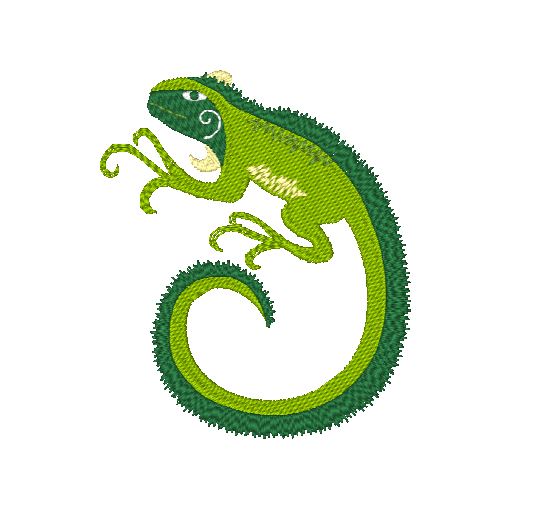 Native Curly Geckos-FLC [4x4] 11682  Machine Embroidery Designs