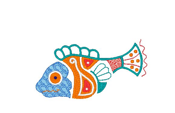 Native Fish  [4x4] 11286 Machine Embroidery Designs