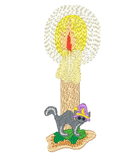 Halloween Candles [4x4] 10743 Machine Embroidery Designs