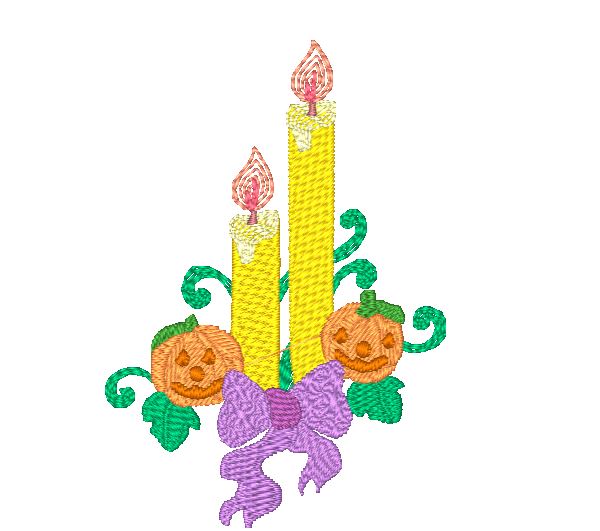 Halloween Candles [4x4] 10743 Machine Embroidery Designs