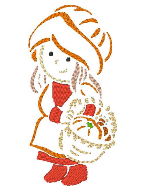 Outline Little Thanksgiving-2 [4x4] 11667 Machine Embroidery Designs