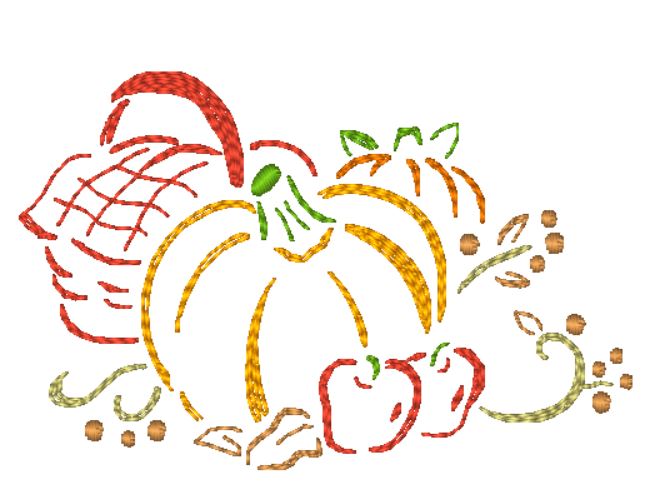 Outline Little Thanksgiving-1[4x4] 11666 Machine Embroidery Designs