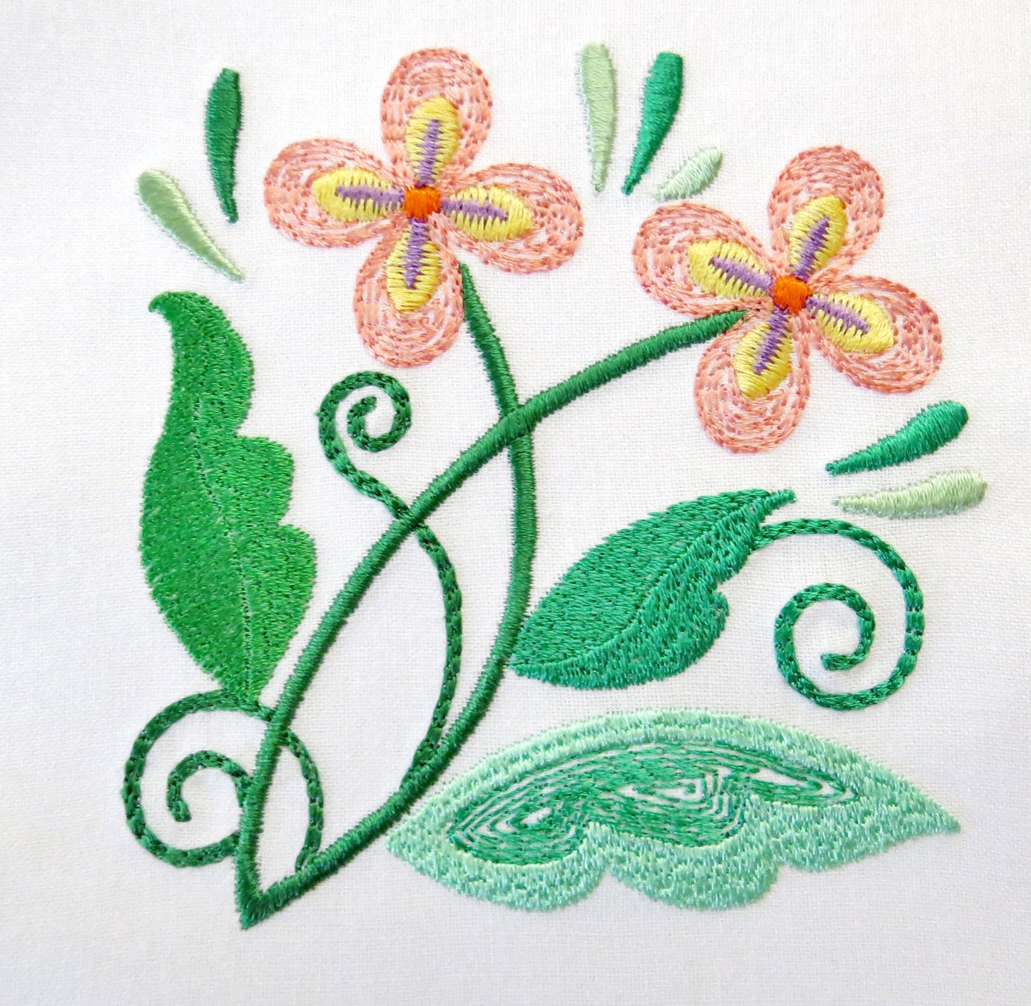 Jacobean Flowers [5x7] 11525 Machine Embroidery Designs