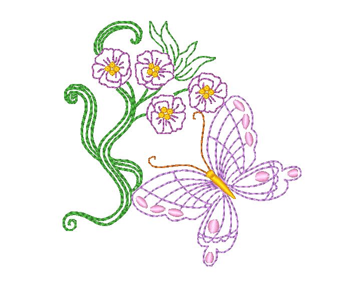 Dainty Butterflies [4x4] 11600  Machine Embroidery Designs