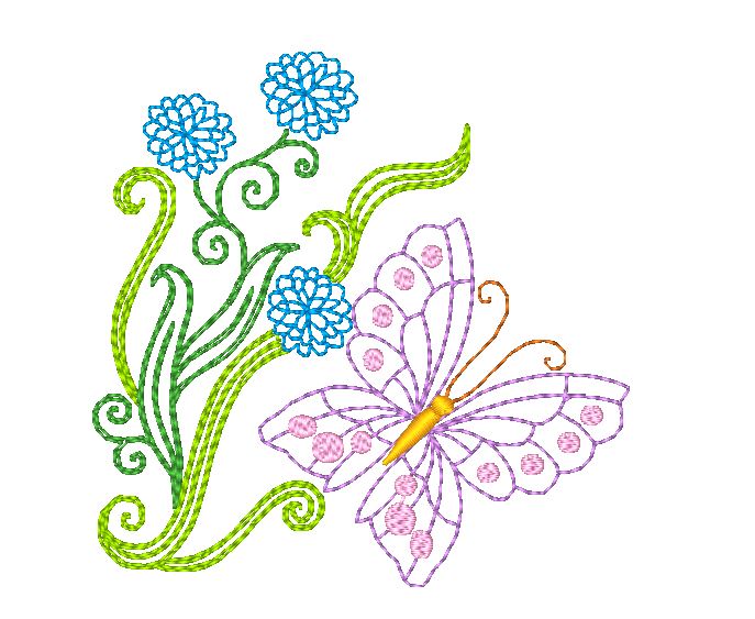 Dainty Butterflies [4x4] 11600  Machine Embroidery Designs