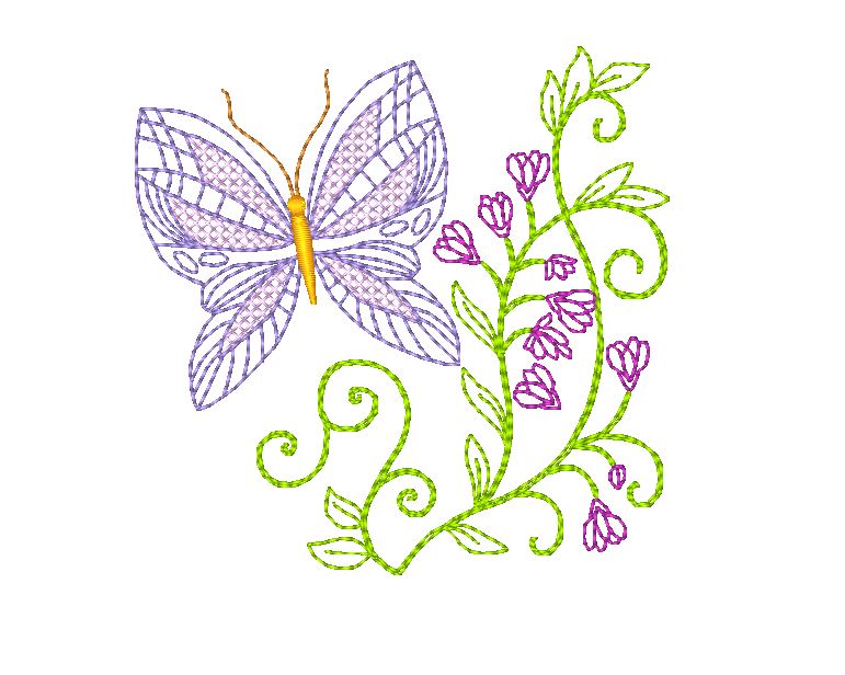 Dainty Butterflies [4x4] 11600  Machine Embroidery Designs