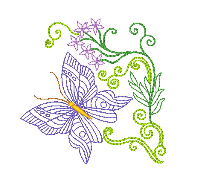 Dainty Butterflies [4x4] 11600  Machine Embroidery Designs