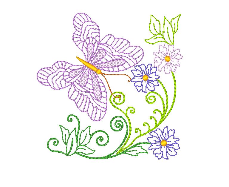 Dainty Butterflies [4x4] 11600  Machine Embroidery Designs