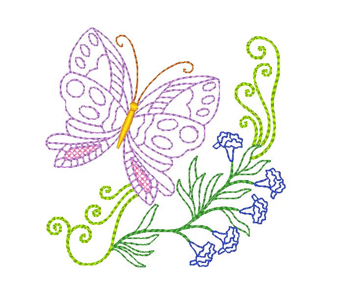 Dainty Butterflies [4x4] 11600  Machine Embroidery Designs