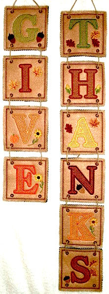 Give Thanks Banner Project [4x4] 11110 Machine Embroidery Designs
