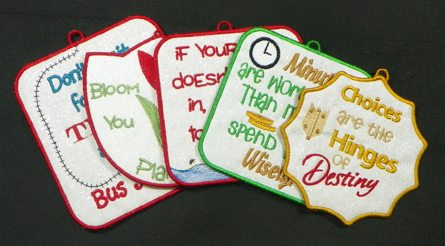 FSA Words of Encouragement [5x7 & 6x10 mixed] 11553 Machine Embroidery Designs