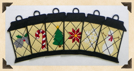 FSA Double Sided Lantern Ornaments [5x7] 11572 Machine Embroidery Designs