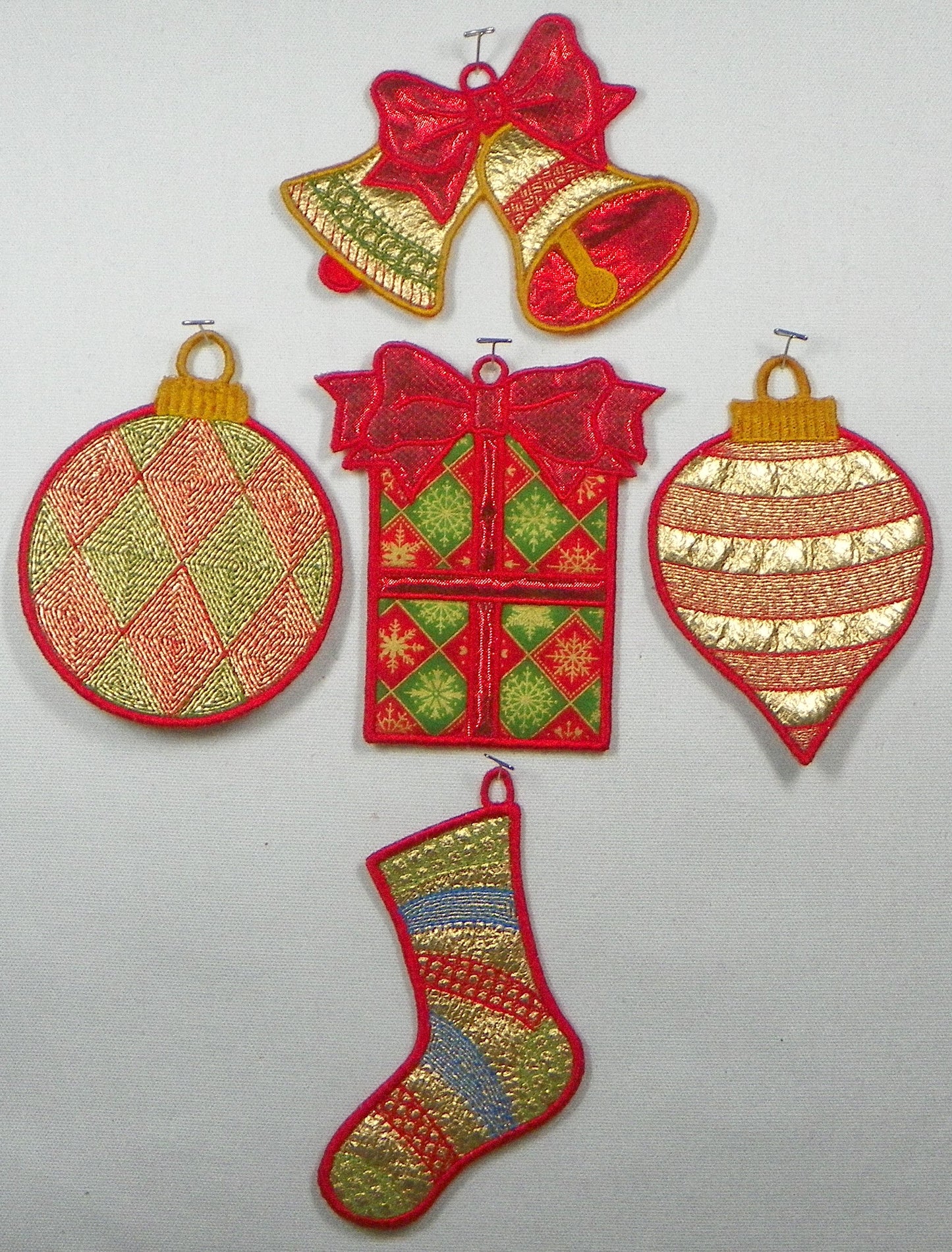 Whimsy Christmas Ornaments [4x4] # 10012