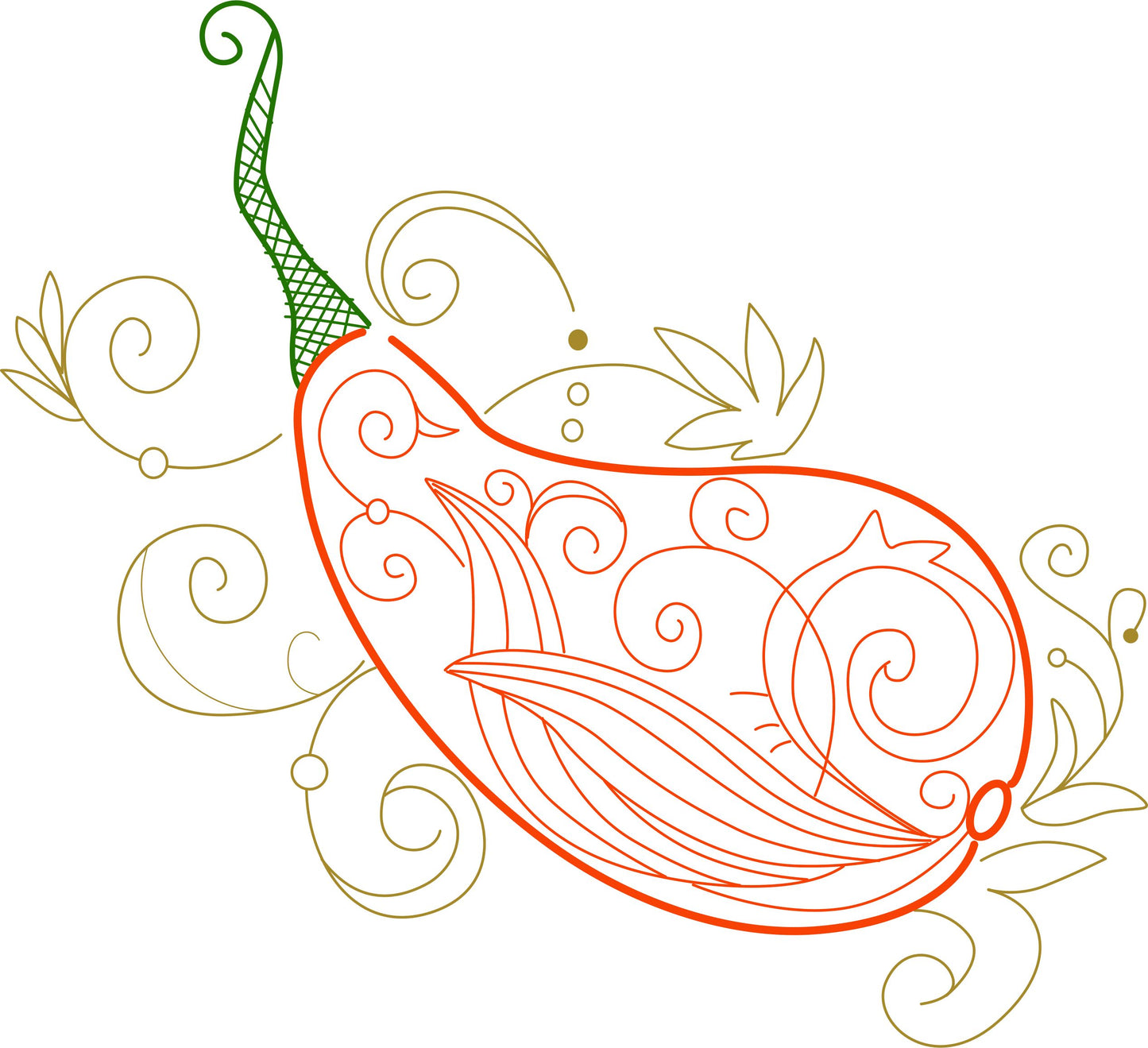 Magic Pumpkins Redwork [4x4] 11715 Machine Embroidery Designs
