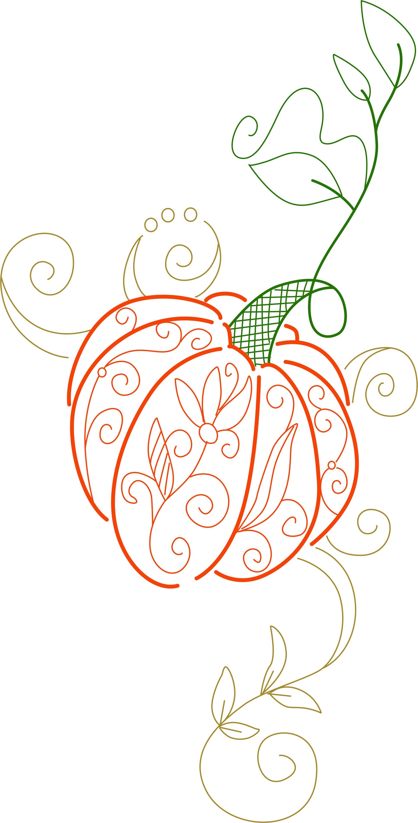 Magic Pumpkins Redwork [4x4] 11715 Machine Embroidery Designs