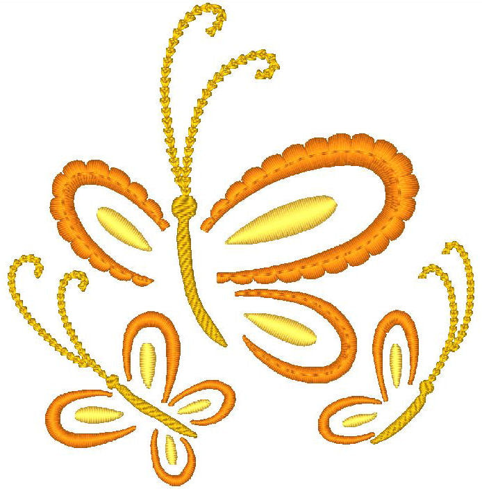 Outline Butterflies [4x4] 11480  Machine Embroidery Designs