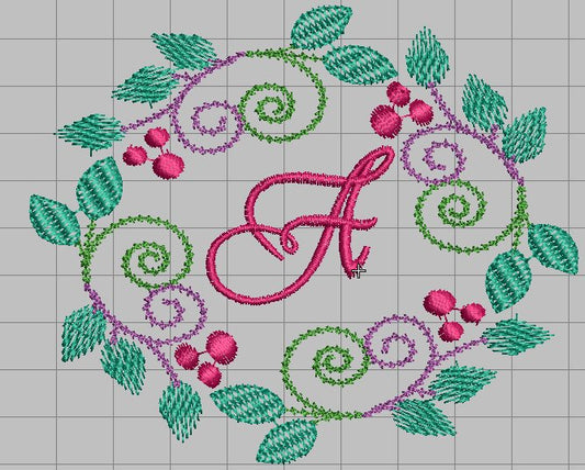 Berry Vine Alphabet [4x4] 11826  Machine Embroidery Designs