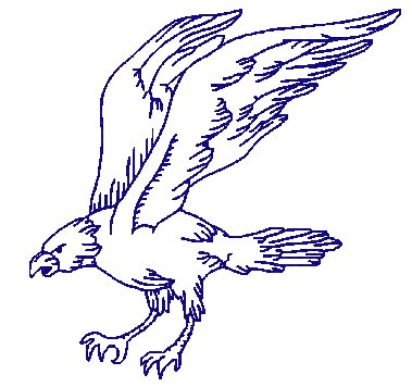 Redwork Eagles [4x4] 11019 Machine Embroidery Designs