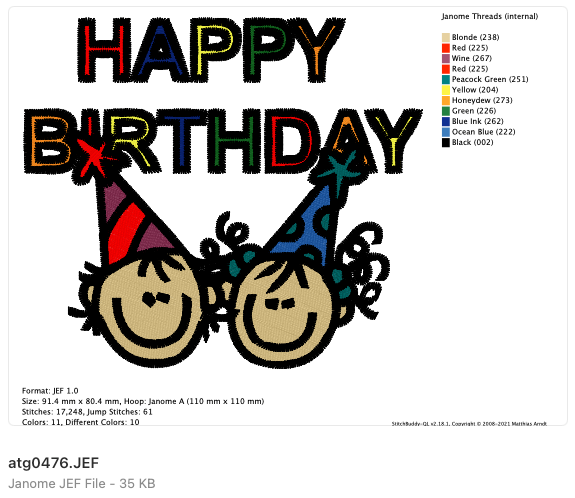 Stick Birthdays [4x4] ATWD-10389