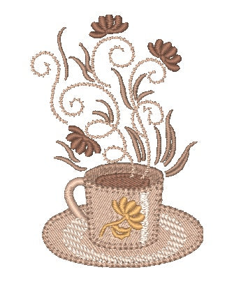 Coffee or Tea [4x4] 11469 Machine Embroidery Designs