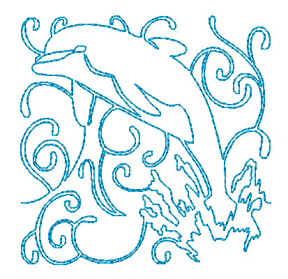 Dolphin Lineart [4x4] 11637 Machine Embroidery Designs