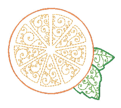 Fruit Lineart [4x4] 11159  Machine Embroidery Designs