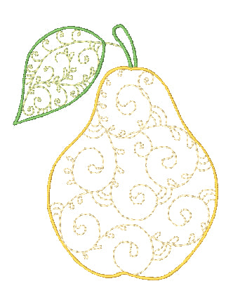 Fruit Lineart [4x4] 11159  Machine Embroidery Designs