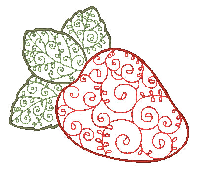 Fruit Lineart [4x4] 11159  Machine Embroidery Designs