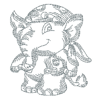 Greywork Elephants with Attitude [4x4] 11173 Machine Embroidery Designs