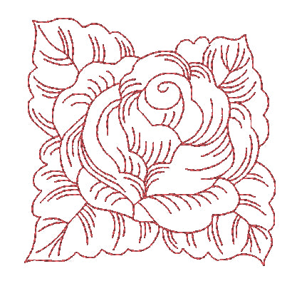 Redwork Roses [4x4] 11704 Machine Embroidery Designs