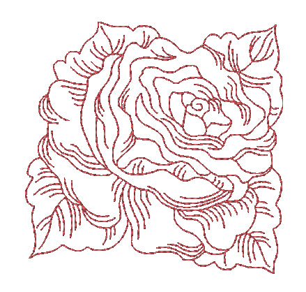 Redwork Roses [4x4] 11704 Machine Embroidery Designs