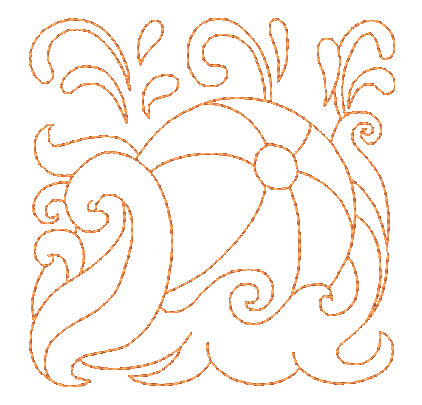 SummerTime Blocks Redwork 11252 [4x4] Machine Embroidery Designs