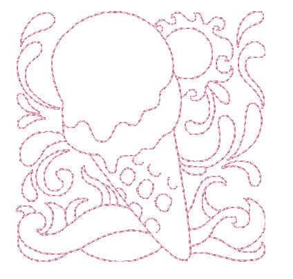 SummerTime Blocks Redwork 11252 [4x4] Machine Embroidery Designs