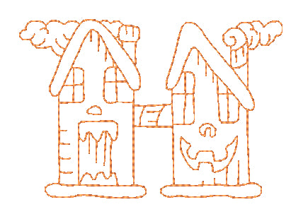 Redwork Halloween Alphabet 1 [4x4] 11410 Machine Embroidery Designs