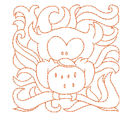 Redwork Silly Owl Blocks [4x4] 11703 Machine Embroidery Designs