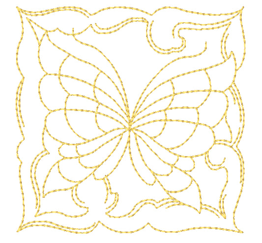 Redwork Butterfly Blocks [4x4] 11018 Machine Embroidery Designs