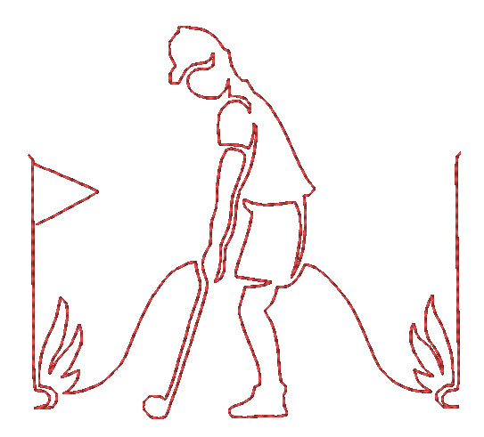 Lineart Golfer Borders [4x4] 11372 Machine Embroidery Designs