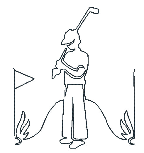 Lineart Golfer Borders [4x4] 11372 Machine Embroidery Designs