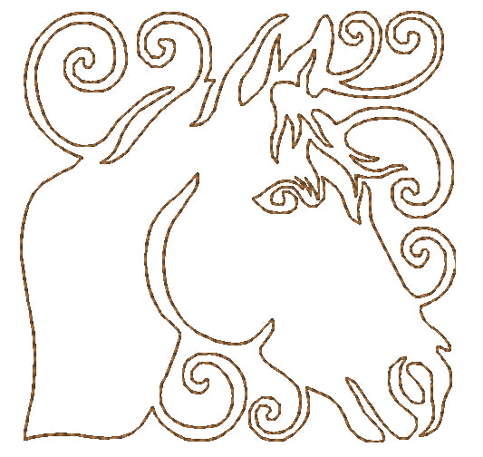Equine Fantasy Redwork [4x4] 11023 Machine Embroidery Designs