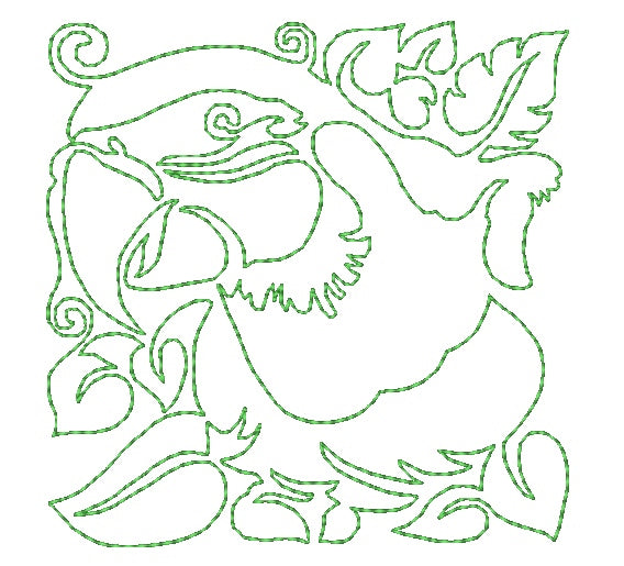 Lineart Parrots [4x4] 11260 Machine Embroidery Designs