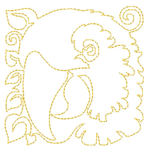 Lineart Parrots [4x4] 11260 Machine Embroidery Designs