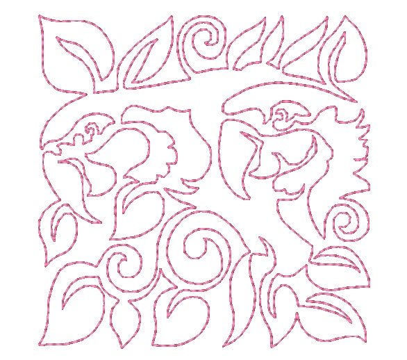 Lineart Parrots [4x4] 11260 Machine Embroidery Designs