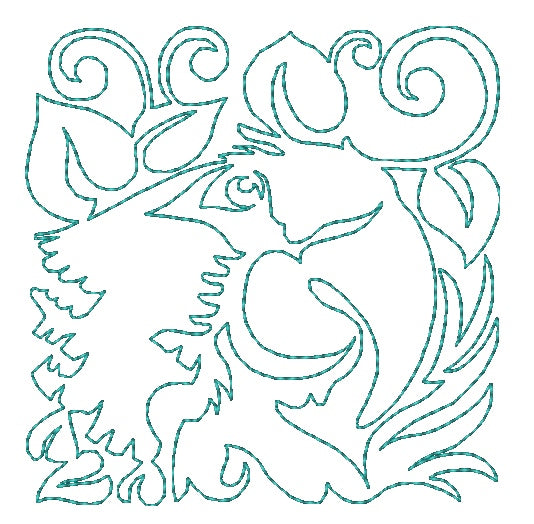 Lineart Parrots [4x4] 11260 Machine Embroidery Designs