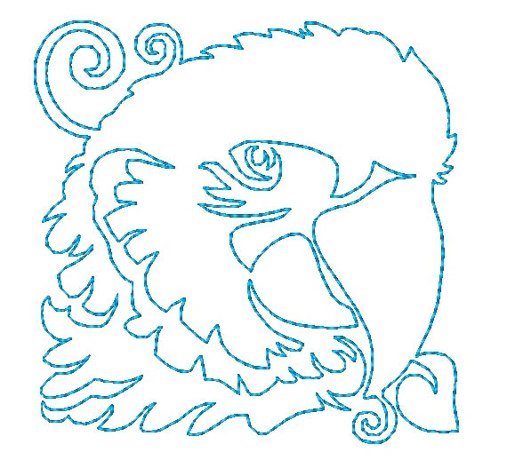 Lineart Parrots [4x4] 11260 Machine Embroidery Designs