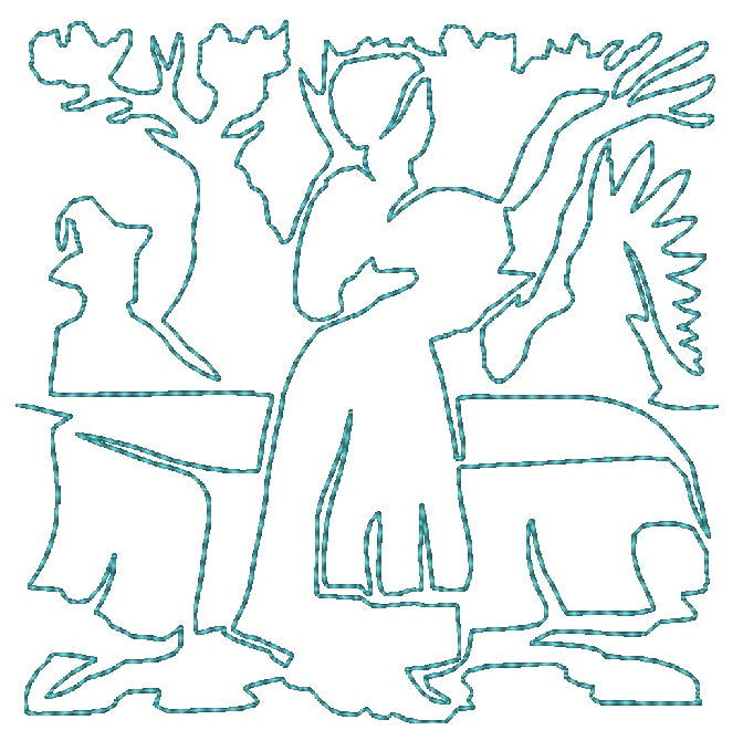 Continuous Line Thanksgiving [4x4] 10953 Machine Embroidery Designs