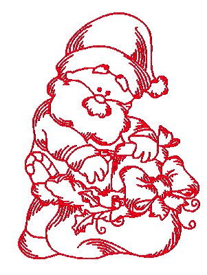 Christmas Time Redwork [4x4] 11738 Machine Embroidery Designs