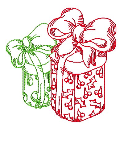 Christmas Time Redwork [4x4] 11738 Machine Embroidery Designs